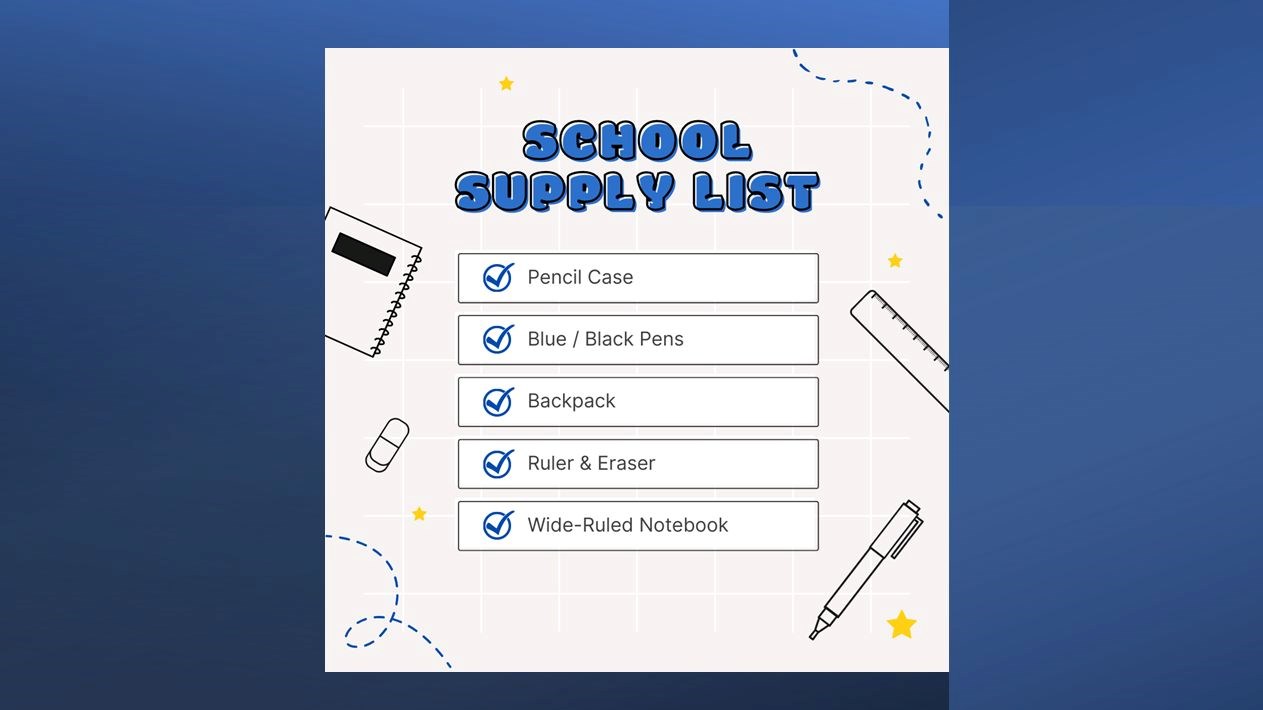 School Supply Lists for 20242025